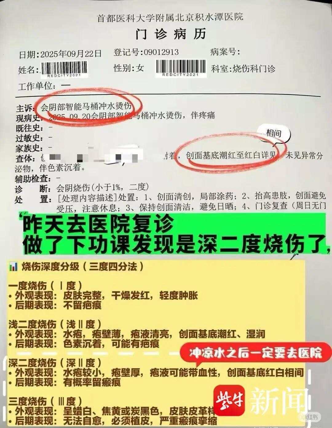 皇冠信用网申请_女子上厕所被烫到尖叫弹起！用了3年的智能马桶突然卡顿皇冠信用网申请，下一秒喷冒烟开水，被烫后冲1小时冷水仍二度烧伤